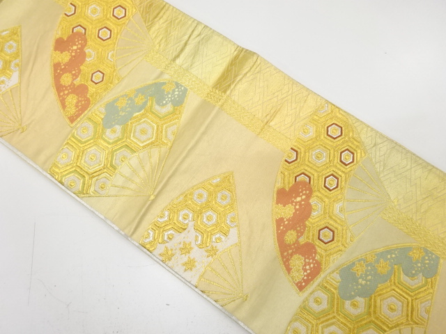 JAPANESE KIMONO / ANTIQUE FUKURO OBI / SILK / REVERSIBLE / WOVEN CLASSICAL PATTERN